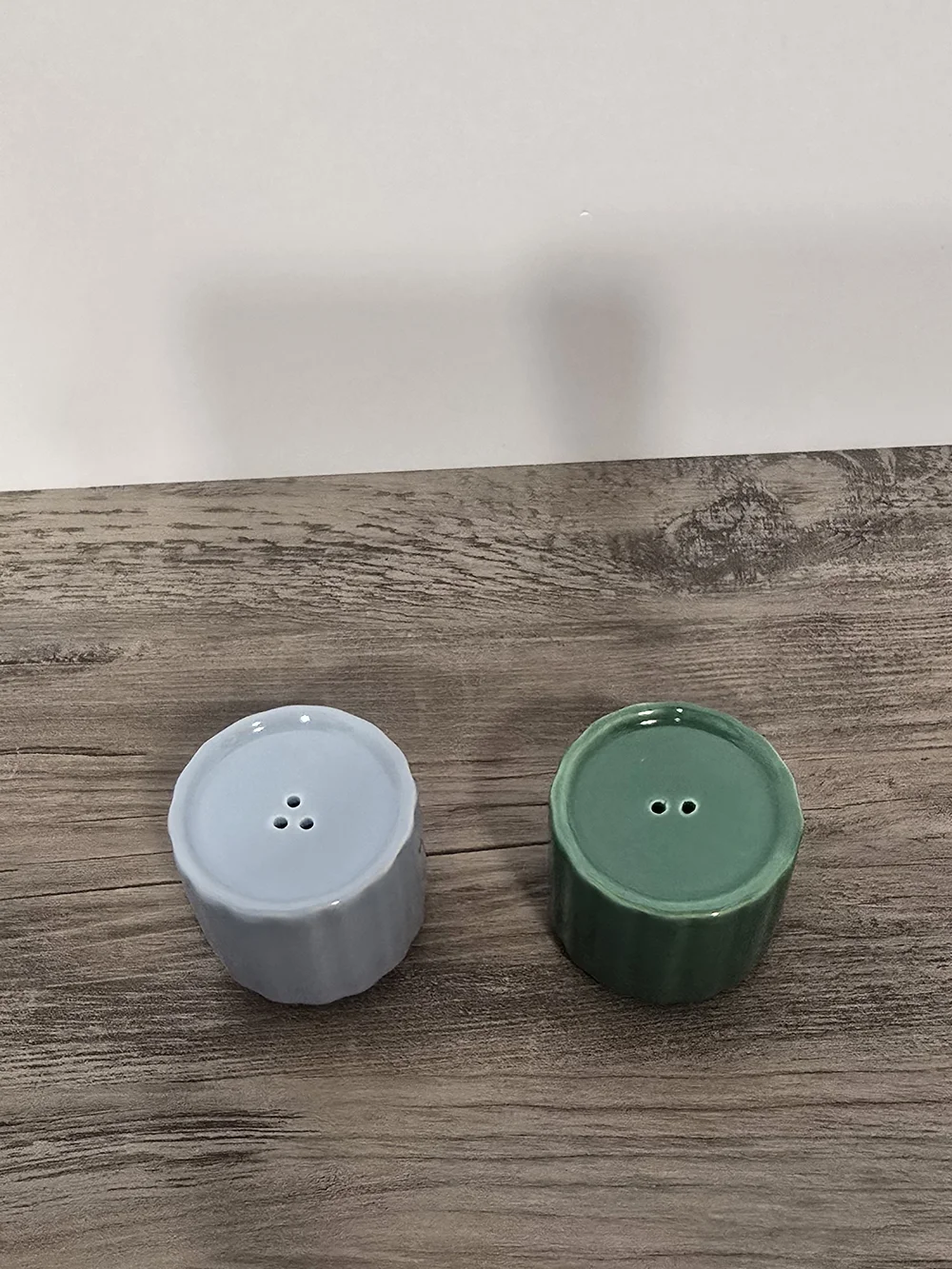 Room Essentials Green Stoneware Salt & Pepper Set